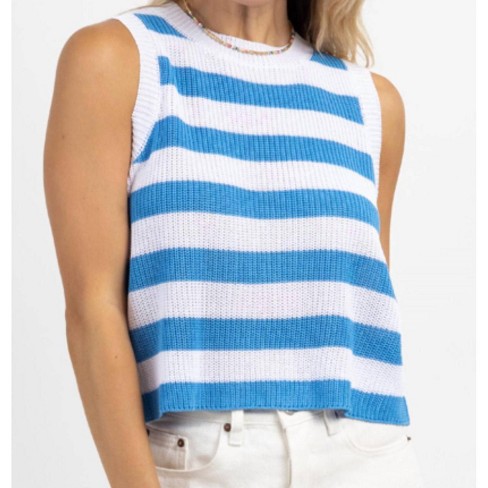 Women's BEACH DAY STRIPED KNIT TANK - dee elly - image 1 of 4