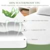 Aoibox Waterproof Queen Mattress Protector Breathable Bamboo Rayon 8-21 Inch Deep Pocket Noiseless Odor Resistant Hypoallergenic - 4 of 4
