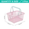 Unique Bargains Plastic Grocery Shopping Toy Organizing Mini Decorative Baskets 6.3" x 3.5" x 5.1" 3 Pcs - 2 of 4