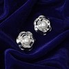 Women's Rose Stud Earrings - Chalice Silver - 2 of 4