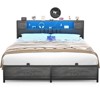 Aheaplus Bed Frame with LED Light and Charging Station - 4 of 4