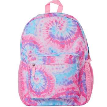 CLUB LIBBY LU Pastel Tie Dye Backpack for Girls, 16 inch, Pink