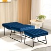 Recliner Chair, Lazy Chair With Footrest, 5 Backrest Settings, High Density Sponge Filling,velvet Lounge Chair Living Room - 2 of 4