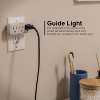 GE 3 Outlet Grounded Tap with Guide Light: UL Listed Plug Adapter, White Outlet Extender, 15A Splitter - 3 of 4