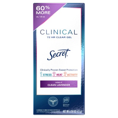 Secret Clinical Strength Clear Gel Antiperspirant and Deodorant for Women - Clean Lavender - 2.6oz_11