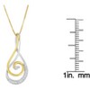 Haus of Brilliance Espira 10K Two-Tone Gold Round Cut Diamond Sparkling Spiral Pendant Necklace - 4 of 4