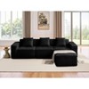 L-shaped corduroy modular sofa with free combination and boneless - 3 of 4