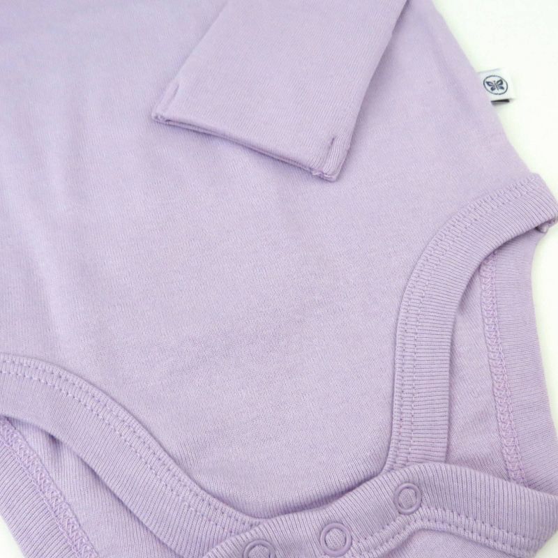 Honest Baby Girls' 8pk Rainbow Organic Cotton Long Sleeve Bodysuit - Pink/Orange, 3 of 4