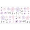 Sweet Jojo Designs Girl Wall Decal Stickers Art Nursery Décor Watercolor Floral Purple Pink and Grey 4pc - 2 of 3