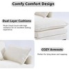3-Seat U-Shaped Modern Cloud Couch - Chenille Modular Sectional with Deep Seat, 2 Ottoman & 4 Pillows for Home/Apartment Spaces - 4 of 4