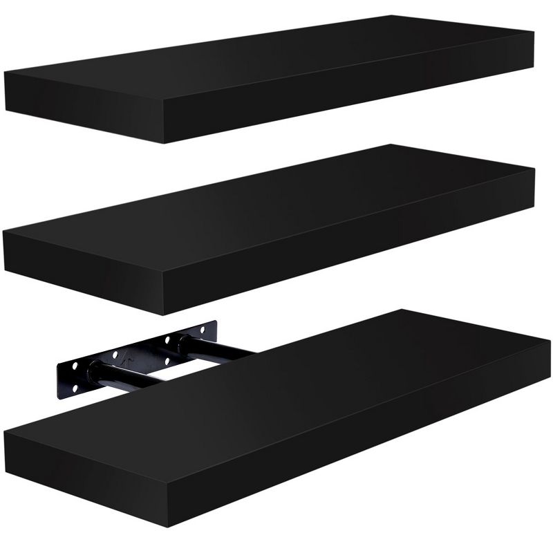 3 Pack 16 Inch Sorbus Coastal Rectangle Floating Shelves - for Home Décor to Display Trophies, Books, Frames, and more, 1 of 7