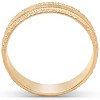 Pompeii3 5MM Hand Carved 10k Yellow Gold Diamond Facet Cut Mens Wedding Band - 2 of 4