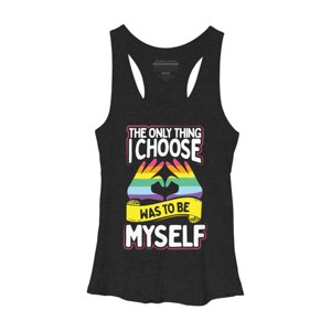Adult Design By Humans Pride Month The Only Thing I Chose Was To Be Myself By Avocato Racerback Tank Top - 1 of 2