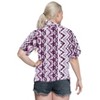 LA LEELA Women's Button Down Short Sleeve Camp Dress Shirt Summer Hawaiian Club party Casual Blouse Tops - 2 of 4