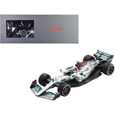 Mercedes-AMG W13 E Performance #63 "Petronas" Formula One F1 Belgian GP (2022) with Acrylic Display Case 1/18 Model Car by Spark