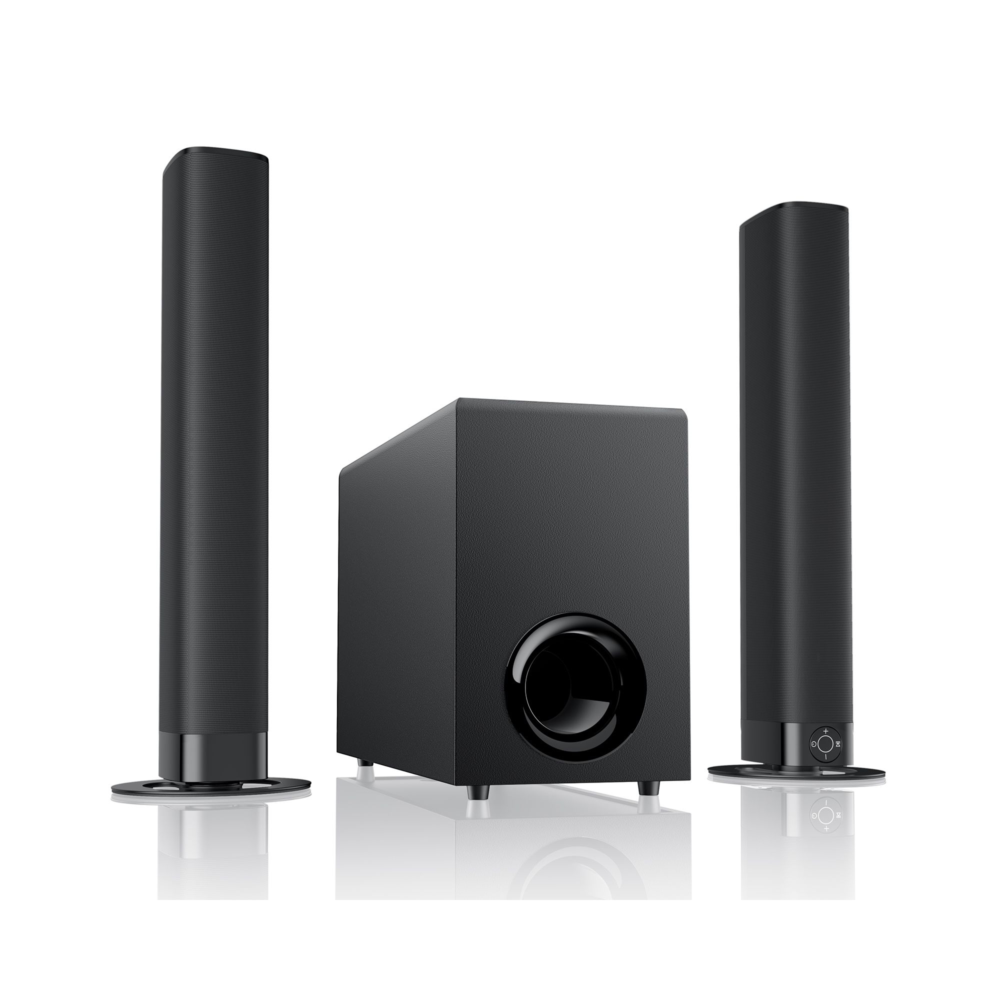 MOVSSOU 120W Sound Bar with Subwoofer 5.0 Bluetooth Soundbar for Smart TV Volume Boost 2 in 1 Detachable TV Sound Bar