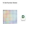 Unique Bargains Laser Capital Alphabet Round Self-Adhesive Reflective Letter Stickers 10 Pcs - 2 of 4