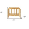 HomeRoots 21" Natural Wood Magazine Basket - 3 of 4