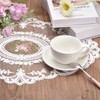 Unique Bargains Retro Lace Embroidered Polyester Placemat 2 Pcs - 4 of 4