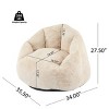 Faux Fur Bean Bag with Foam Filling, High Backrest Compact Lounger Chair for Bedroom or Living Room-Baofuwish - 4 of 4