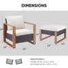 Buenhomino 4 Pieces Patio Furniture Sets, Wicker Patio Chair with Ottomans, Outdoor Furniture Set for Outside Porch Garden Backyard - 3 of 4