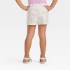 Toddler Cream Hearts Knit Shorts - Cat & Jack™ Cream - 2 of 3