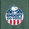 Women's - Peanuts - Snoopy Go Vote Lightweight French Terry Wide Neck Long Sleeve Shirt - 2 of 4
