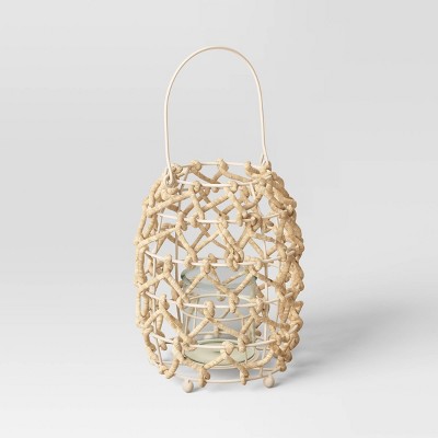 Maize/Glass Outdoor Lantern Candle Holder Beige - Opalhouse™ designed with Jungalow™