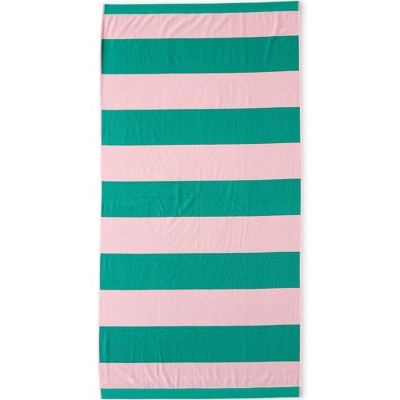 Lands' End Cabana Rugby Stripe Beach Towel