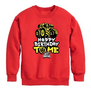 Boys' - Hot Wheels - Happy Birthday To Me Graphic Long Sleeve Fleece Sweatshirt - 1 of 4