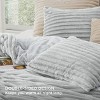 Bedsure Fluffy Comforter Set King - Cream White, 3 Pieces Plush Fuzzy Bed Set, 1 Shaggy Comforter with 2 Pillowcases - 4 of 4