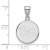 Black Bow Jewelry 14k White Gold Pittsburgh Panthers NCAA Medium Pendant - 2 of 3