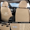 Coverado Car Seat Covers, Front and Rear Waterproof Faux Leather Auto Seat Protectors with Lumbar Support - 2 of 4