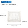 Unique Bargains Rubber Non-Slip Furniture Protect Caster Cups Square Floor Pads 4 Pcs - 2 of 4