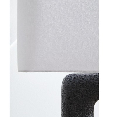 Black Textured Polyresin Table Lamp Set with 3-Way Switch