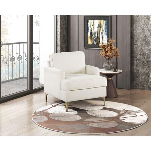NicBex Modern Accent Chair, Armchair with Gold Metal Legs Upholstery Sofa Chair for Living Room, Bedroom, Office - 1 of 4