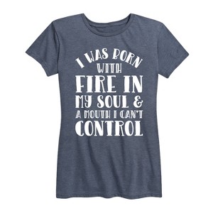 Women's - Country Casuals - Fire In My Soul Mouth I Can't Control Short Sleeve Graphic T-Shirt - 1 of 4