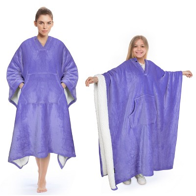 Tirrinia Fleece Wearable Blanket Super Soft Comfy Plush Fleece  for Women Men Throw Wrap Cover Indoors or Outdoors , 55''x 80''
