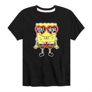 Boys' - SpongeBob SquarePants - Valentine's Day Merchandise Short Sleeve Graphic T-Shirt - 1 of 4