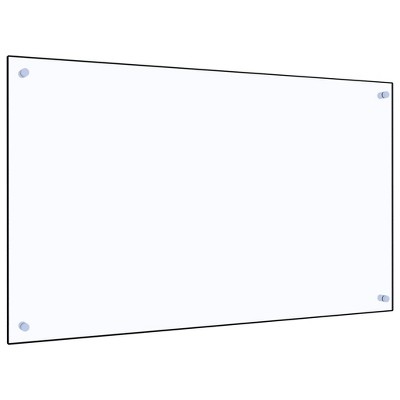 vidaXL Kitchen Backsplash Transparent 39.4"x23.6" Tempered Glass