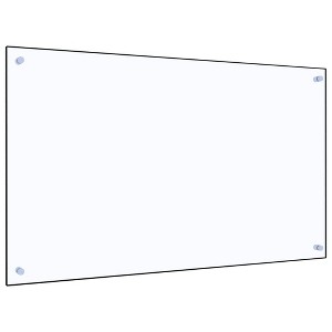 vidaXL Kitchen Backsplash Transparent 39.4"x23.6" Tempered Glass - 1 of 4