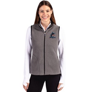 Miami Marlins Cutter & Buck Cascade Eco Fleece Womens Vest - 1 of 1