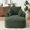 Oversized Corduroy Upholstered Chaise Lounge Sofa Chair, Comfy Sleeper Recliner with Thick Cushion for Living Room or Bedroom-The Pop Home - 2 of 4