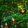 10 Lights Gun Metal Electric Cafe String Lights: Lumabase, Outdoor Patio, UL Listed, Incandescent, Connects End to End, 9ft Length - 3 of 4