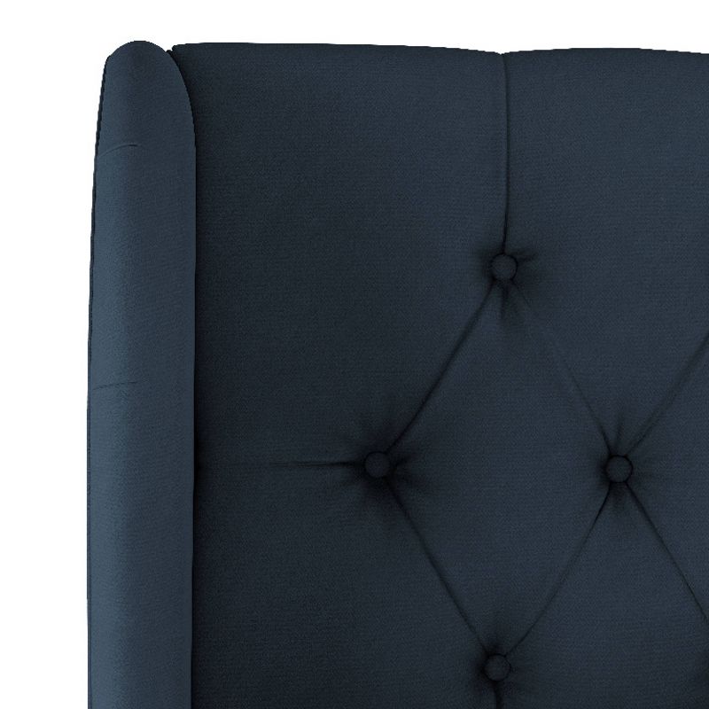 Skyline Furniture Tufted Velvet Upholstered Wingback Bed, 5 of 8