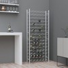 vidaXL White Metal Wine Rack - Freestanding Bottle Holder Stand, 96-Bottle Capacity, Modern Storage Organizer - 25.2x8.7x61.8 - 2 of 4