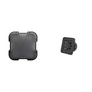 Kicker 45L7R104 L7R 10" Subwoofer, Dual Voice Coil, 4-Ohm & 52GL710 Grill Bundle - 1 of 4