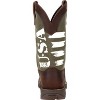 Men's Rebel by Durango Army Green USA Print Western Boot - 4 of 4