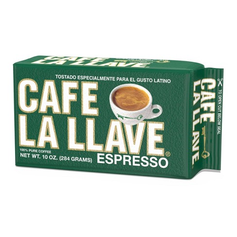 grijnzend Turbulentie Bloody Cafe La Llave Espresso 100% Pure Dark Roast Ground Coffee - 10oz : Target