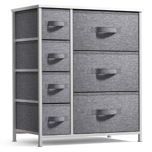 Sorbus Dresser with 7 Drawers - Storage Chest Organizer with Steel Frame, Wood Top, Handles, Fabric Bins - 1 of 4